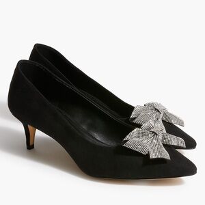 J Crew Rhinestone Embellished Bow Esme Heels
